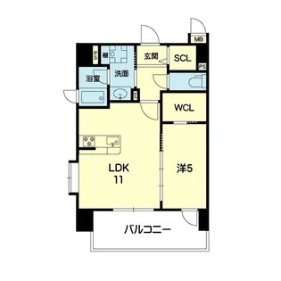 ライズ南熊本【4階】の間取り