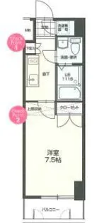 No.70 HARBOR SOUTH TOWER【6階】の間取り