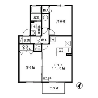 ウェルスガーデン【1階】の間取り