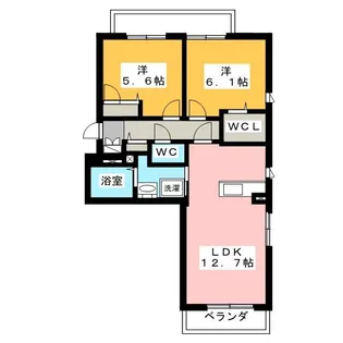 メゾンドファルール【2階】の間取り