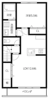 ピース・スクエア石井B【2階】の間取り