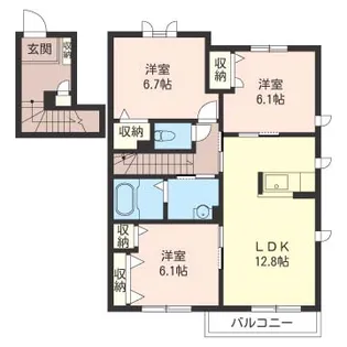 リヴィエールA【2階】の間取り