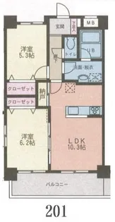 ヒルクレイン北寺尾II【2階】の間取り