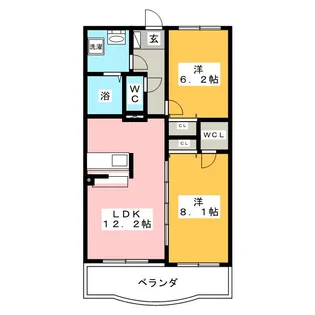 サニープレイス大同町【2階】の間取り