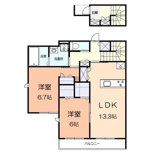 プレマヒルズ【2階】の間取り
