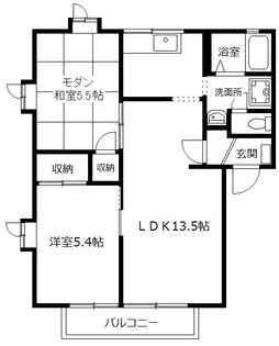 サウスボナール【2階】の間取り