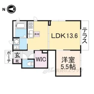 ラフィーネ三室参番館A【1階】の間取り