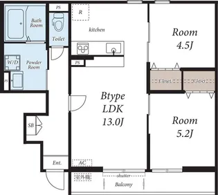 レゼルヴィータ【1階】の間取り