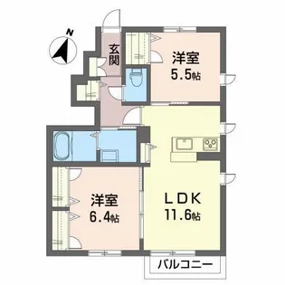 シャーメゾン マーヤ【1階】の間取り
