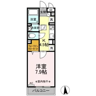 COSMO CITYII【1階】の間取り