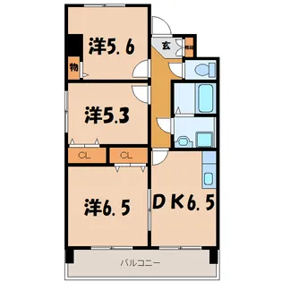 ボヌール (行田市宮本)【4階】の間取り