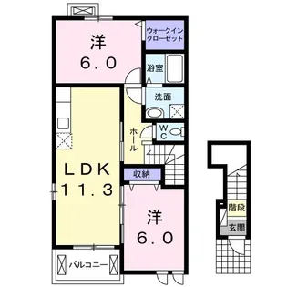マーベラス北裏II【2階】の間取り
