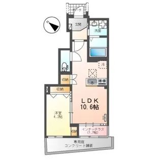ソラーレ(東松山市松山町 アパートII期新築工事)【1階】の間取り