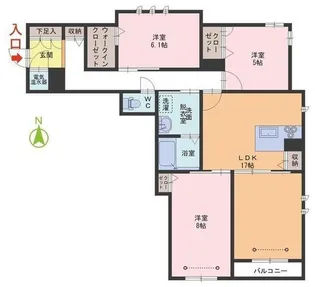 ラグリナージュ【3階】の間取り