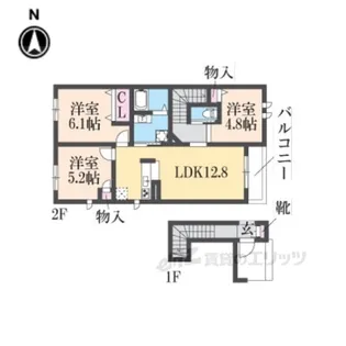 エスポアウィン【2階】の間取り