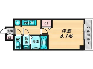 アドバンス大阪リーヴァ【5階】の間取り