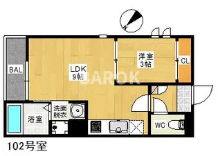 Grandtic Premio 紫駅前【1階】の間取り