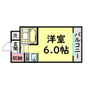 ビバリーヒルズ泉尾【8階】の間取り