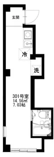 トライシブ品川【3階】の間取り