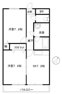 オーシャンロワール【3階】の間取り