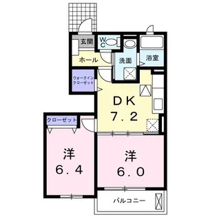 ブリアールA【1階】の間取り