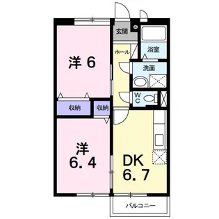 シャイン遠藤A【1階】の間取り