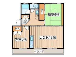 リバ-サイドハイツ【4階】の間取り