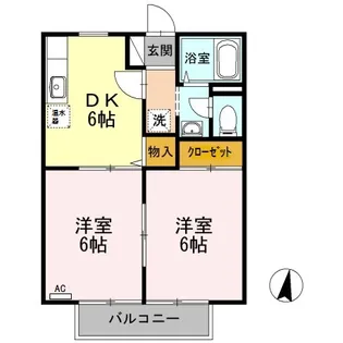 ウィル一ツ橋 B棟【1階】の間取り