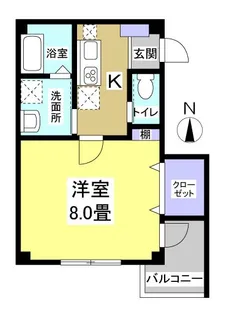 グランデージ鹿谷【2階】の間取り