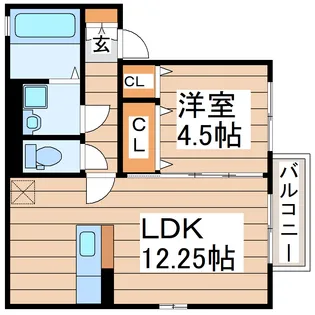 グランブルーかすみ町【2階】の間取り