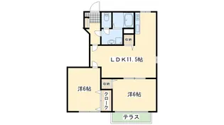 コ ポシャルマンD棟【1階】の間取り