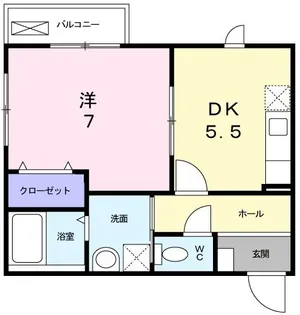 ベネ長谷【1階】の間取り