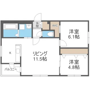 ALPINE美園駅前【5階】の間取り