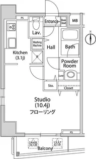 グレイスコート西麻布I【5階】の間取り