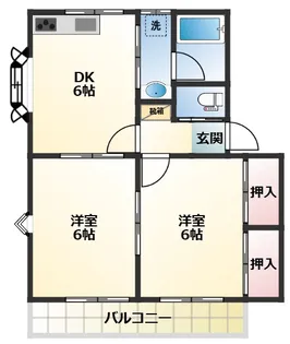ウエストタウン【1階】の間取り
