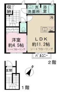 メゾン ド シャ ブラン【2階】の間取り
