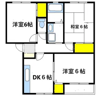 グリーンハイツ北川A棟【1階】の間取り