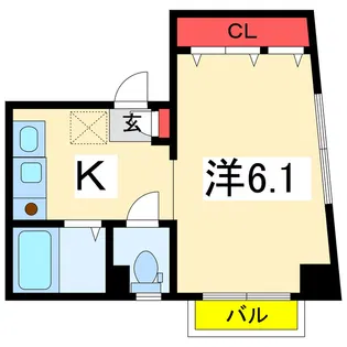コーポ東中通【3階】の間取り