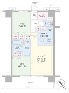 ブリリアタワー千葉【17階】の間取り