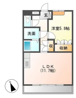 ゴールド エクスペリメント【1階】の間取り