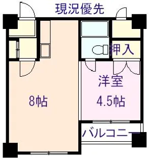 ドアージ3条 A館【6階】の間取り
