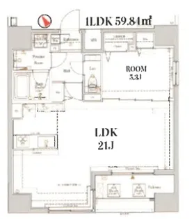 東京都文京区千駄木3【マンション】の間取り