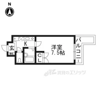 富士ラビット七条館【5階】の間取り