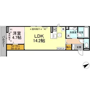 シャ・ソヴァージュ【1階】の間取り