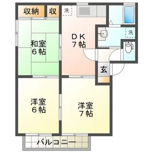 オークコートB【2階】の間取り
