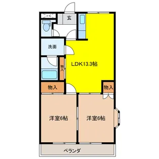 岐阜県岐阜市柳津町南塚5【アパート】の間取り