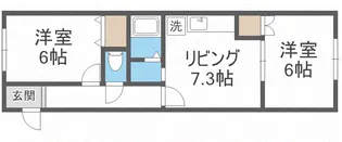 ビッグバーンズマンション清田【1階】の間取り