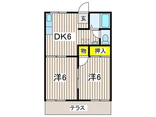 グレイス山田【1階】の間取り