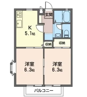 サンライフ あやめ【1階】の間取り