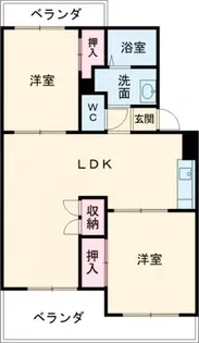 中央信託ハイツA【3階】の間取り